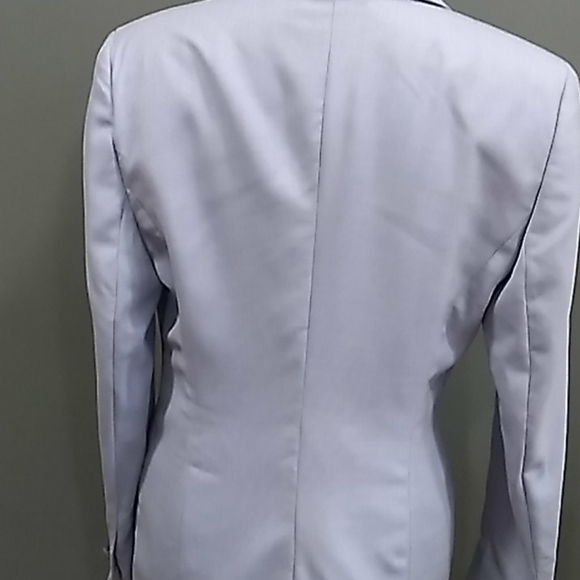 Vtg ESCADA Y2k Office Siren blue Wool blazer Jacket size 8 - Picture 8 of 15